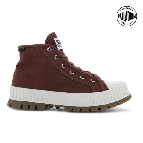 Palladium Pallashock Mid OG High Tops Sneakers Dames Bordeaux | NL 46NPBHR